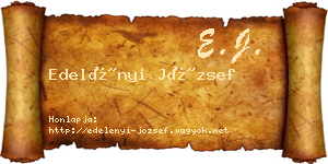 Edelényi József névjegykártya