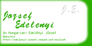 jozsef edelenyi business card