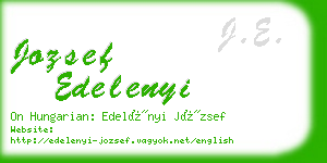 jozsef edelenyi business card